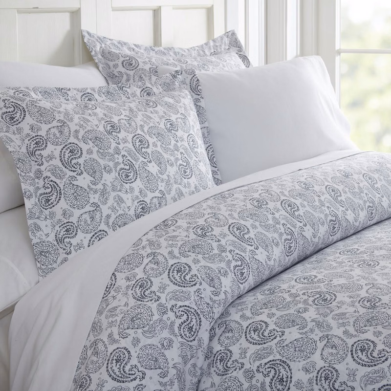Duvet Cover Sets - Navy Paisley Twin 2 Piece
