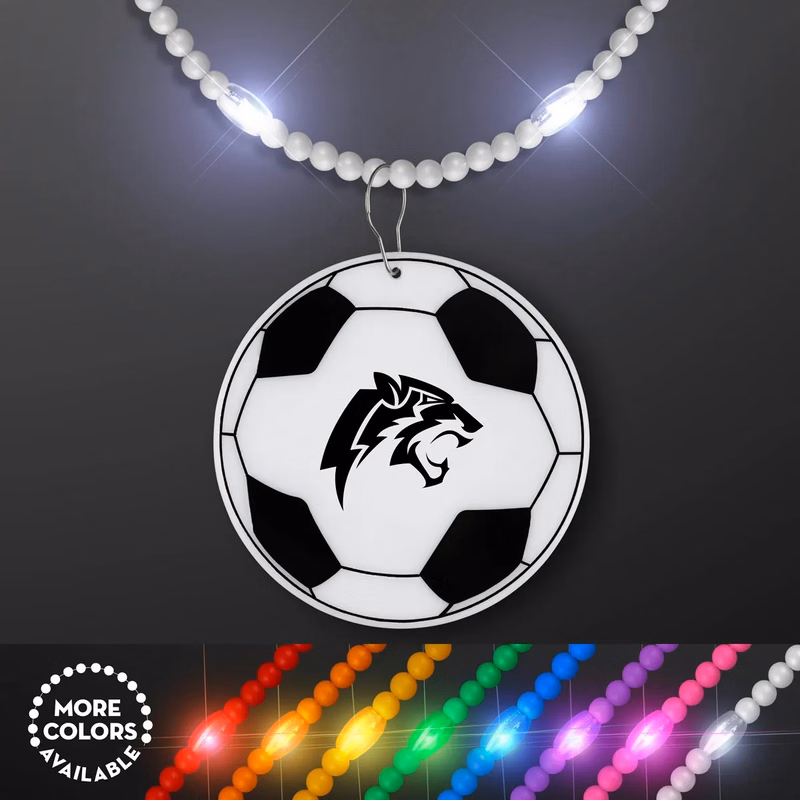 Still-Light Beads with Soccer Ball Medallions