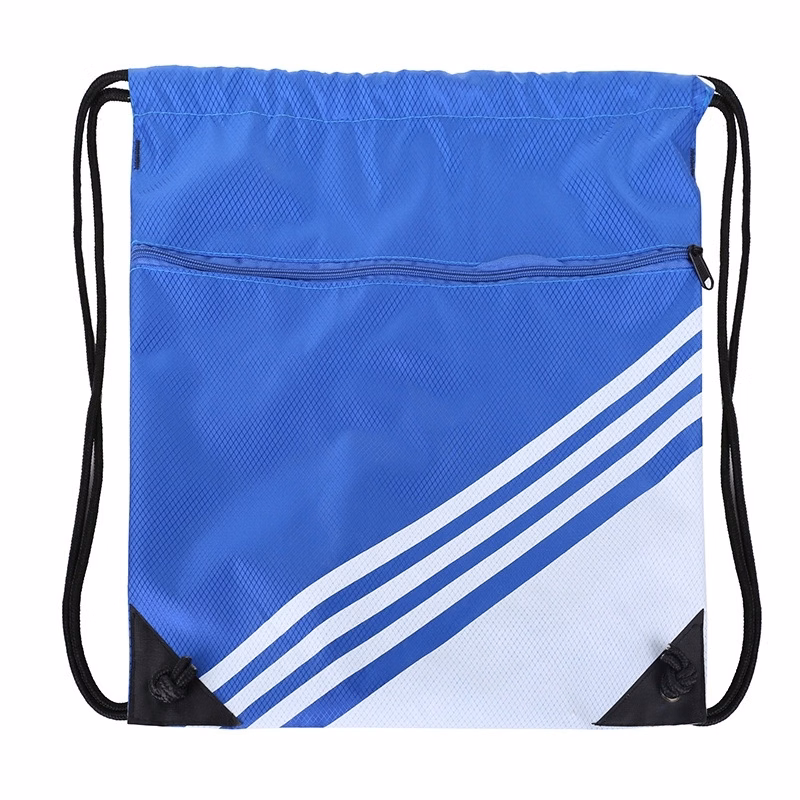 Nylon Drawstring Backpack w/ Reinforced Corner Gym Backpack