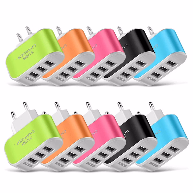 3 port USB Travel Wall Charger