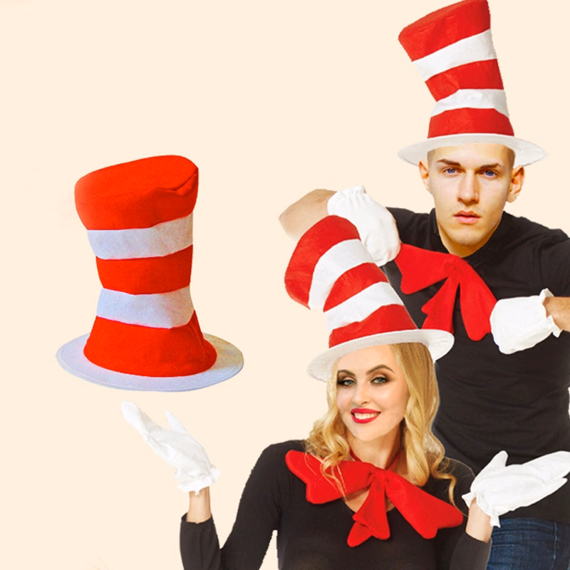 festive Hat Red / White Stripes