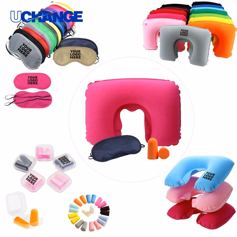 Travel Neck Pillow Eye Mask and Earplug Set