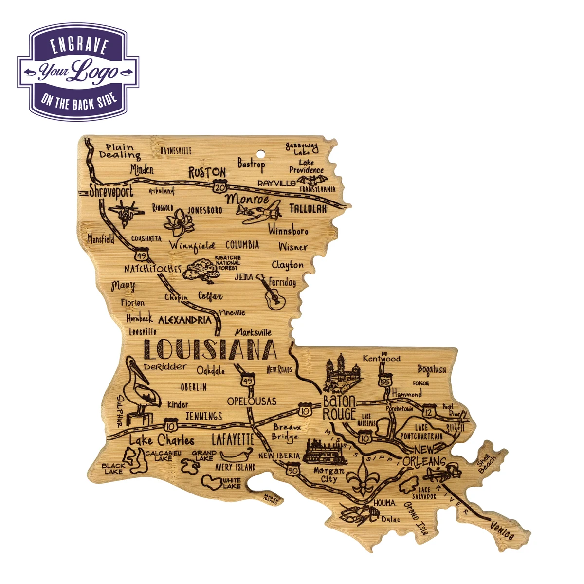 Destination Louisiana Cutting & Serving Board 1
