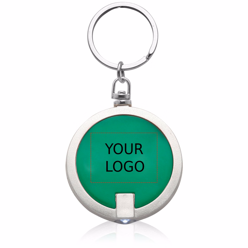 Round LED Light Keychain