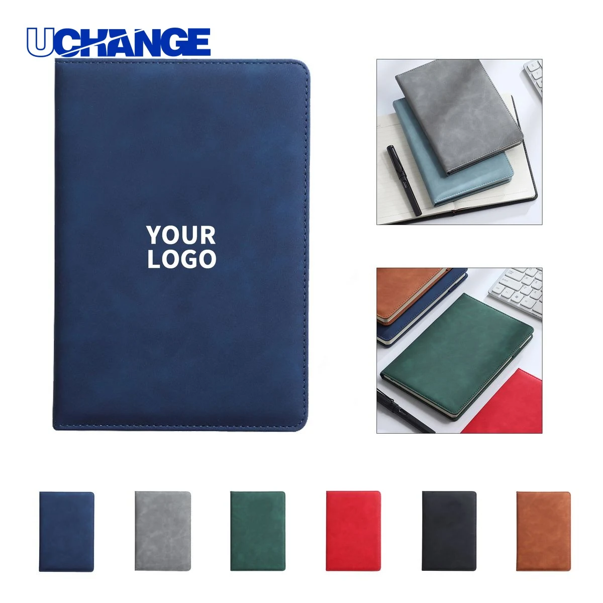 Soft Cover Leather Business Notebook Journal with Bookmark 1