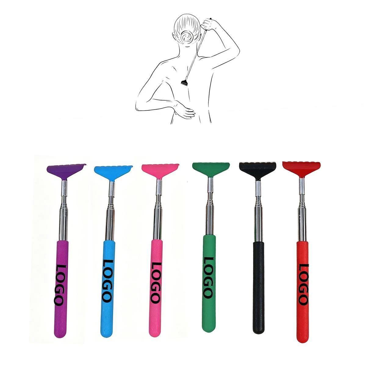 Portable Telescoping Back Scratcher With Logo 1