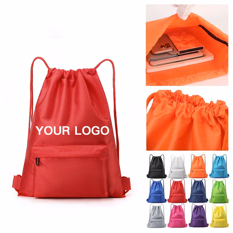 Nylon Sports Gym Backpack With Multiple Compartments