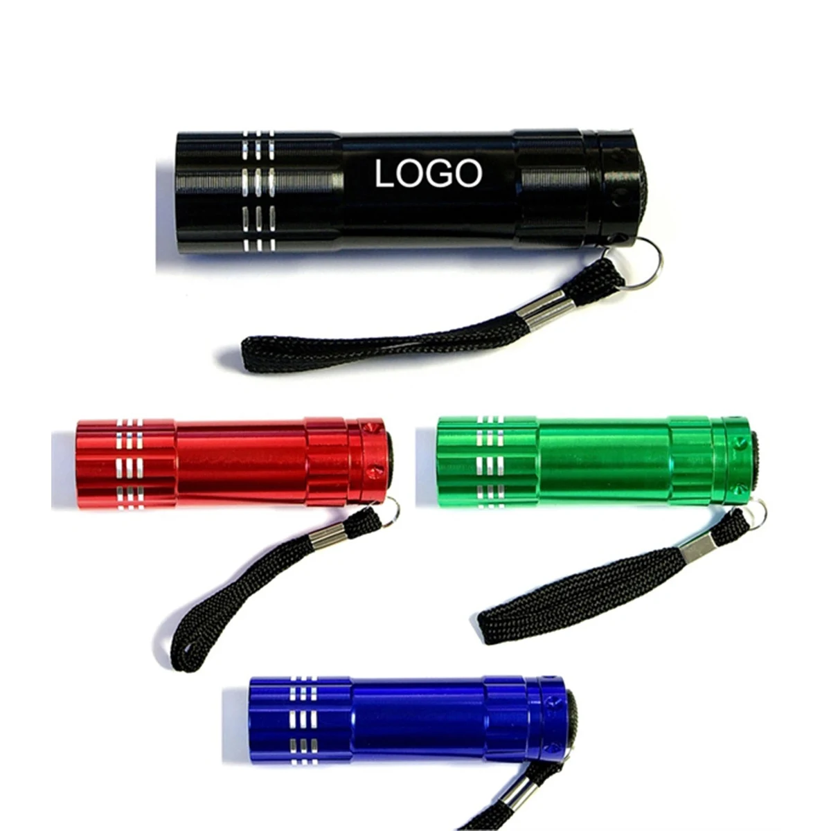 Aluminum 9 Bright White Bulbs Flashlight With Batteries 1