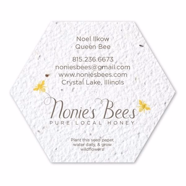 Seed Paper Coaster 3.35x3.9" hexagon