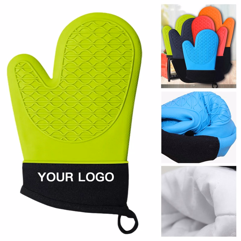 Thick Heat Resistant Mitts For Baking And Grilling