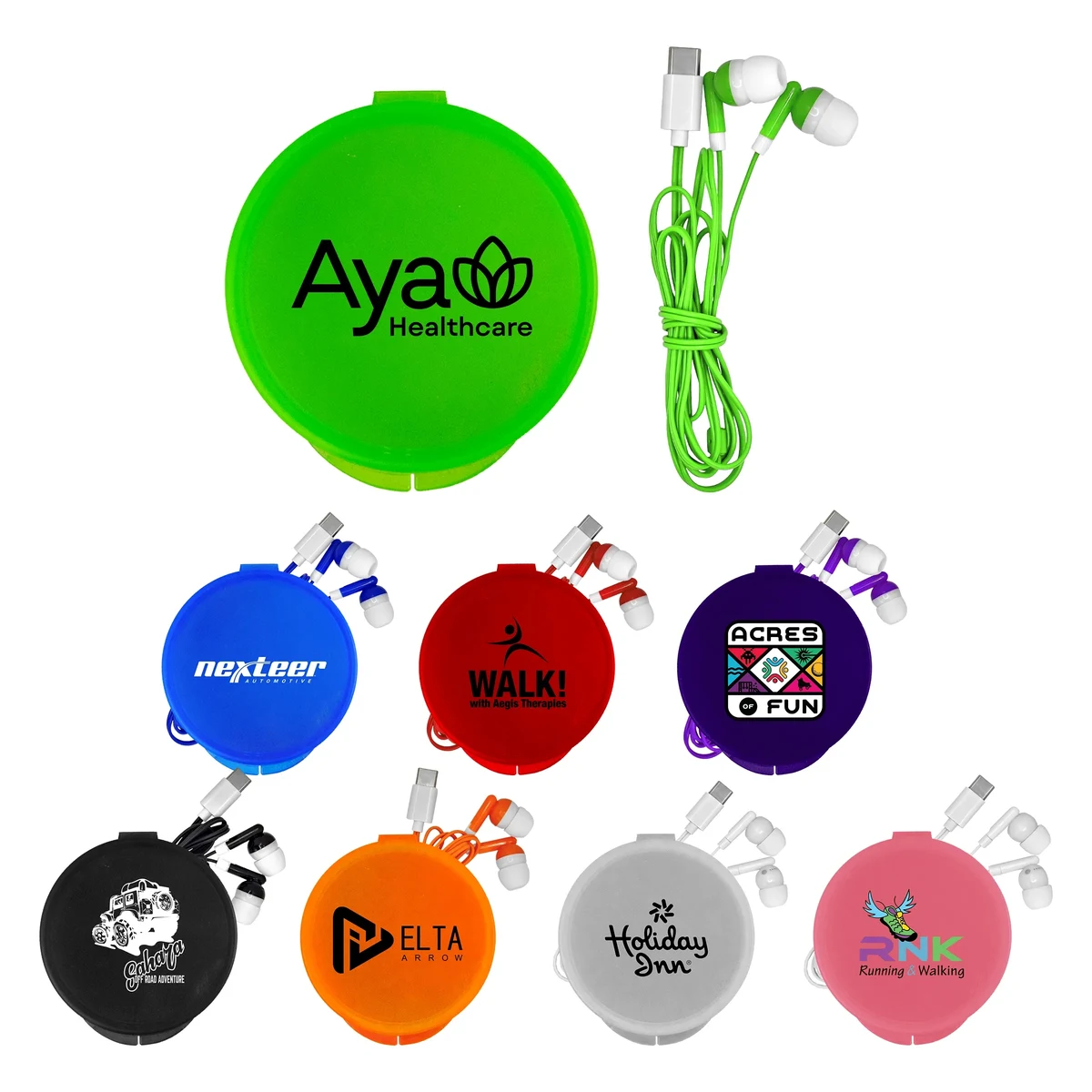 Round Type C Ear Bud Case 1