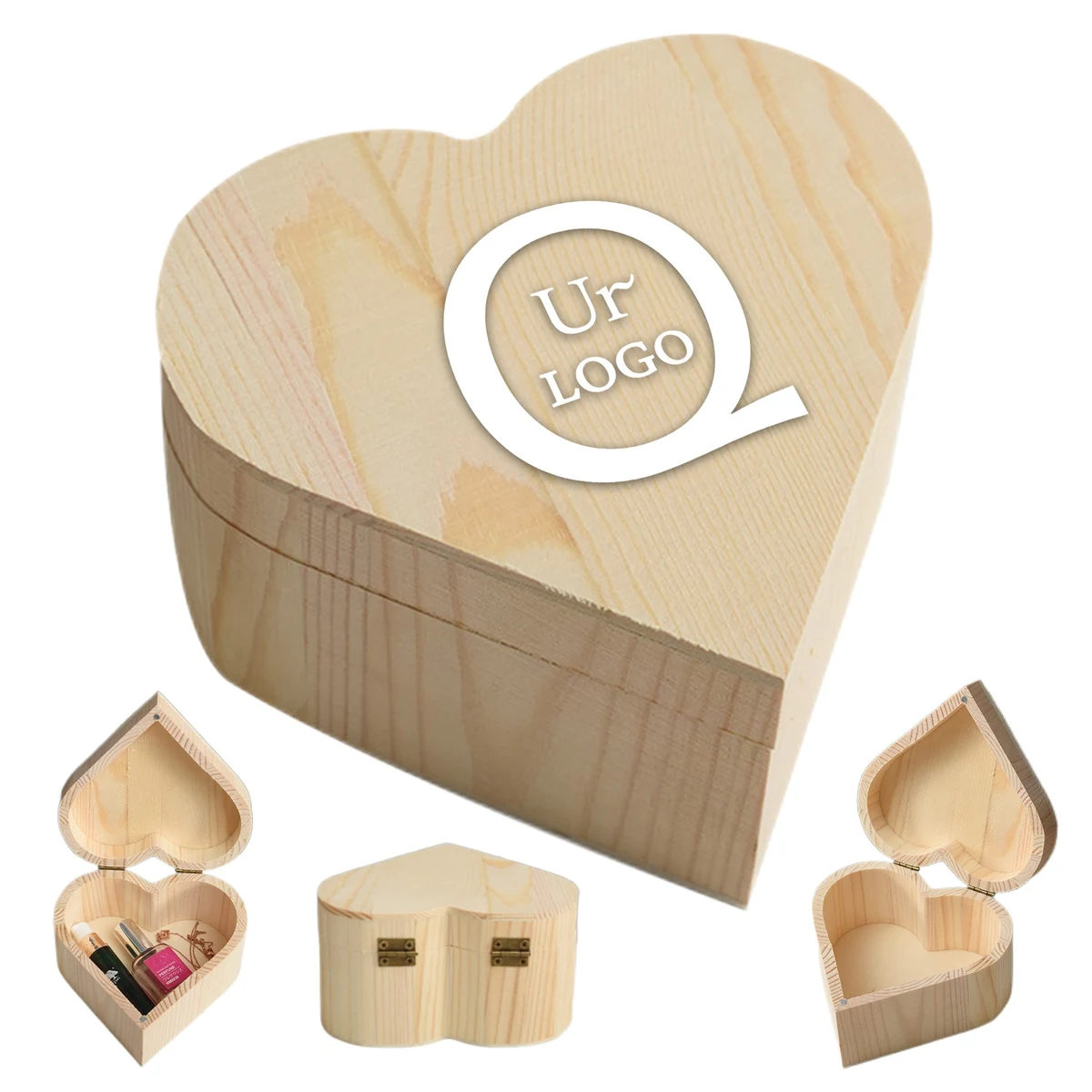 Wooden Heart Gift Storage Box 1
