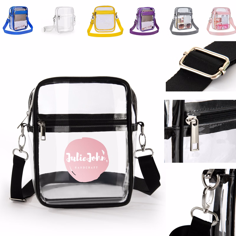 Stadium Approved Clear Transparent PVC Crossbody Bag