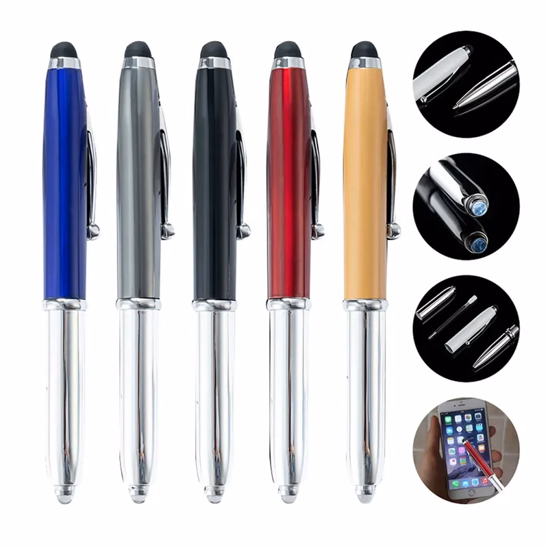 Multifunctional LED Ballpoint Pen With Stylus