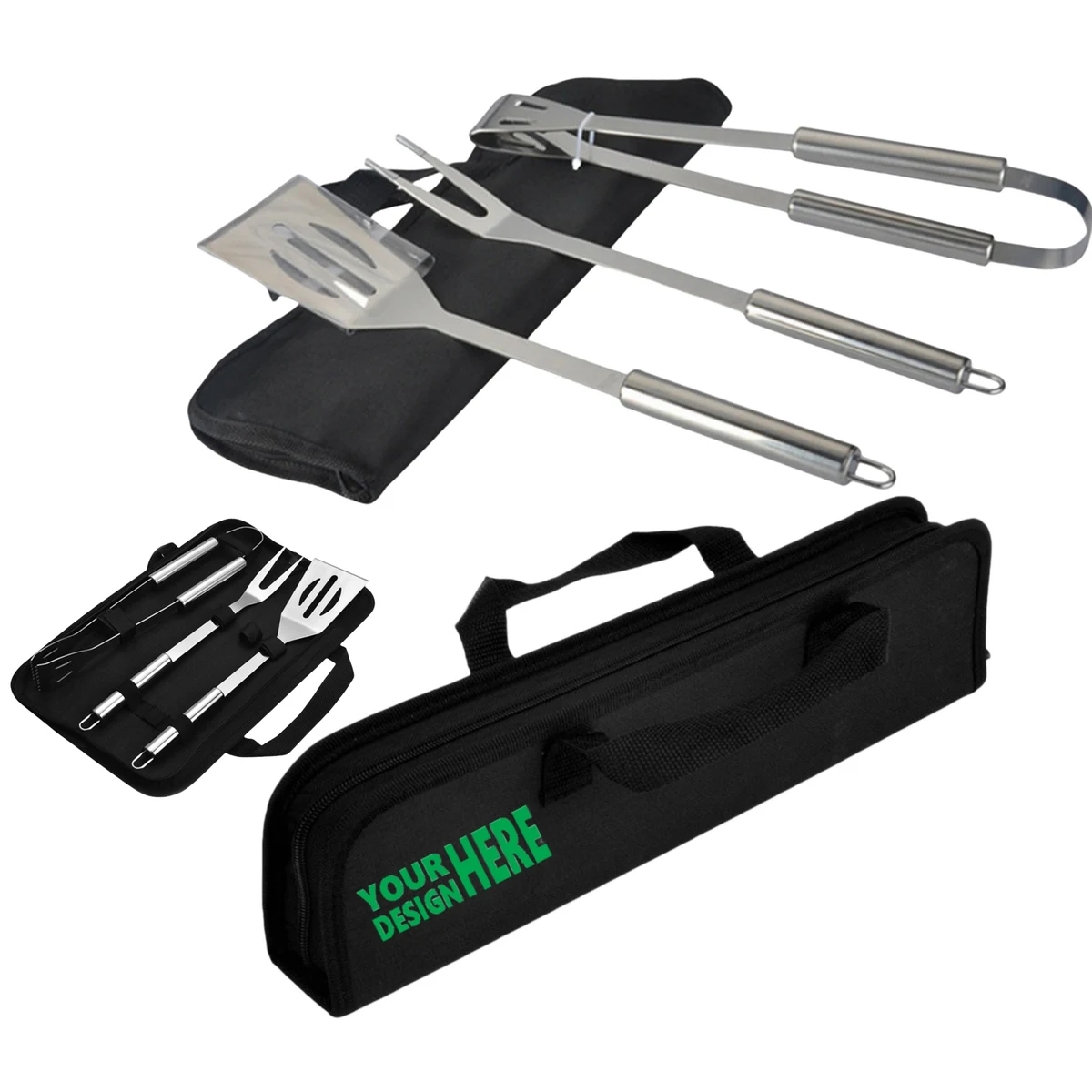 Grill Master's 3PC Stainless Steel BBQ Kit 1