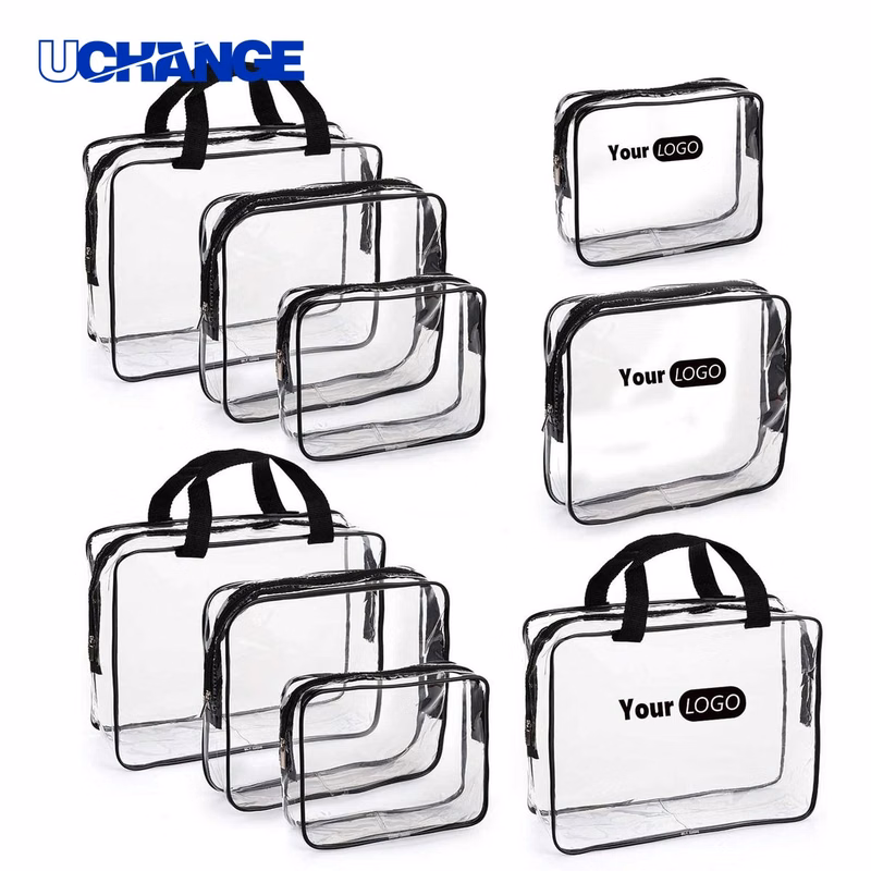 Travel 3-Piece Clear Makeup Bags Organizer Set