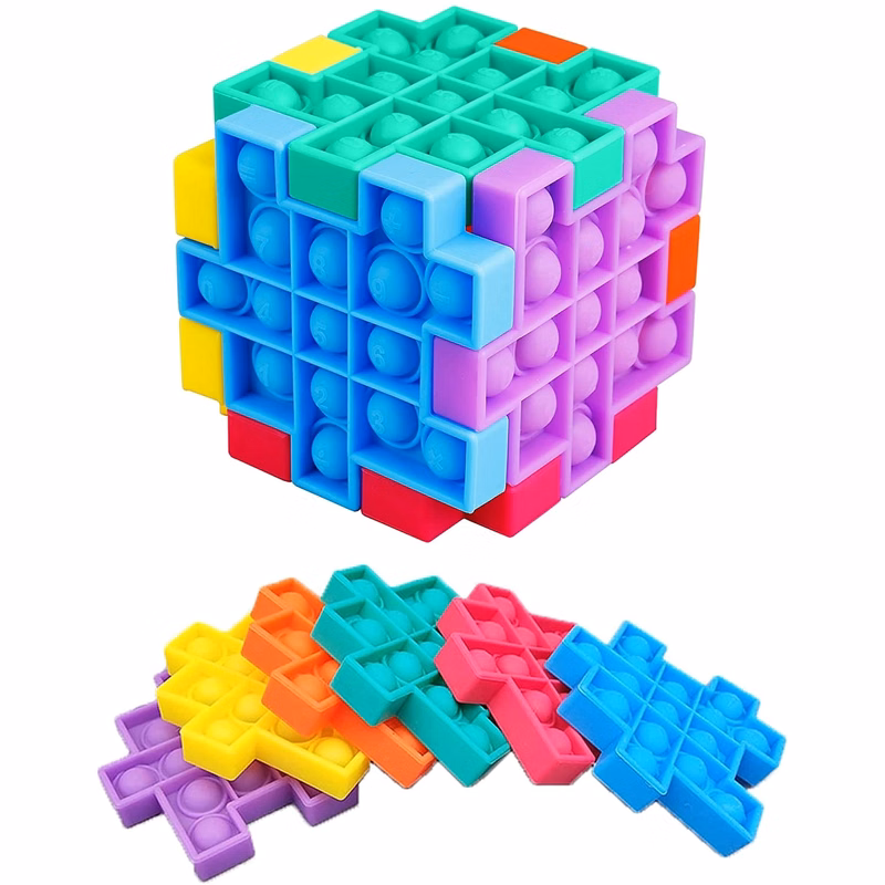 Pops Fidget Sensory it Puzzle Cube Toys Set Pack of 6 Pices