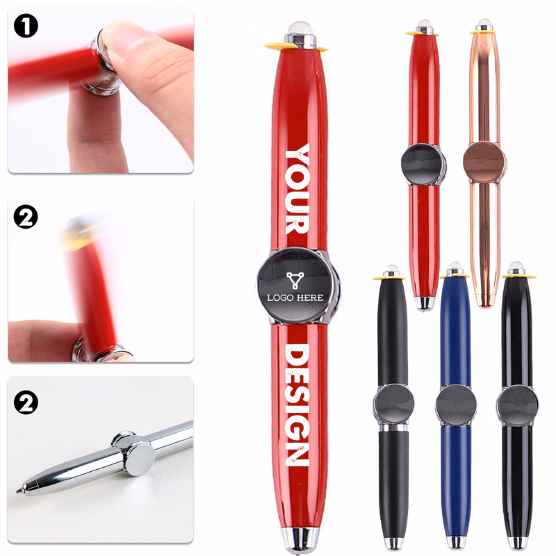 Spinning Gyro Pen With Led Light