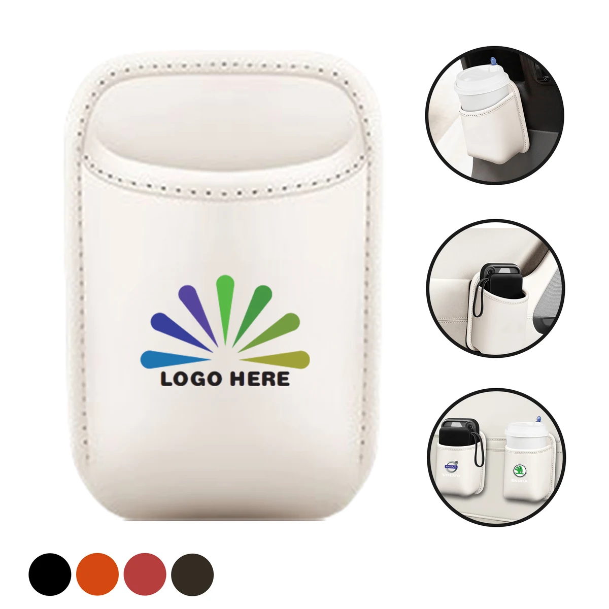 Car Leather Door Cup Holder 1