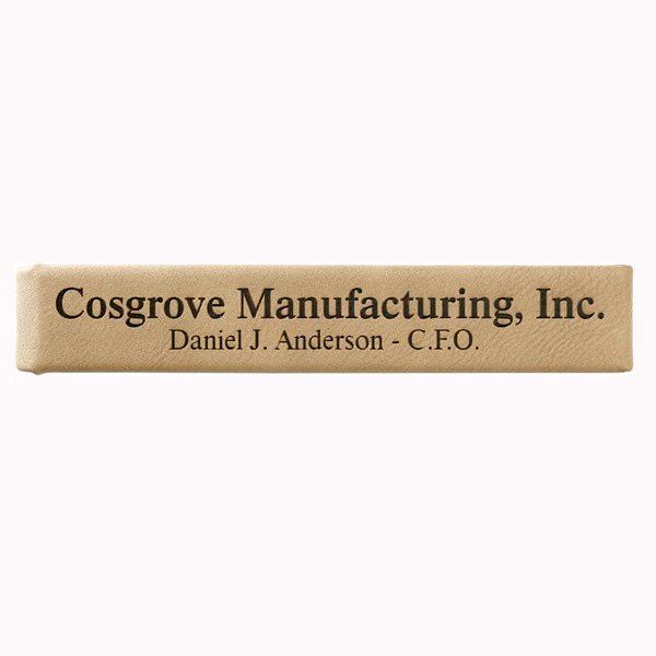 Leatherette Single Pen Case - Light Brown Screen Imprinted