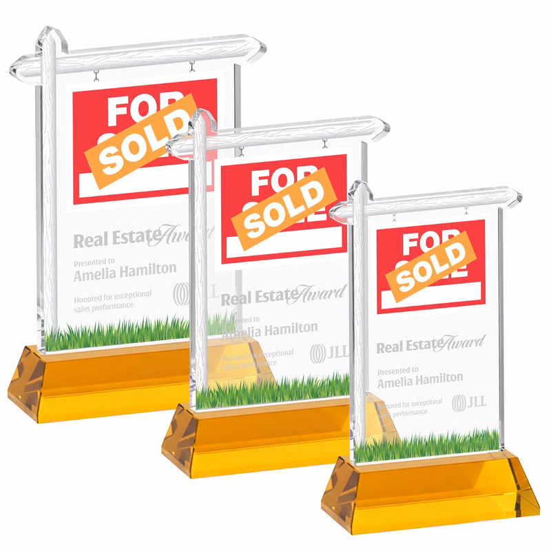 Real Estate Award on Hartford Base - Amber
