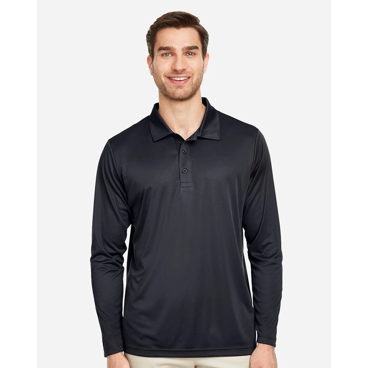 Men's Zone Performance Long Sleeve Polo - TT51L 1