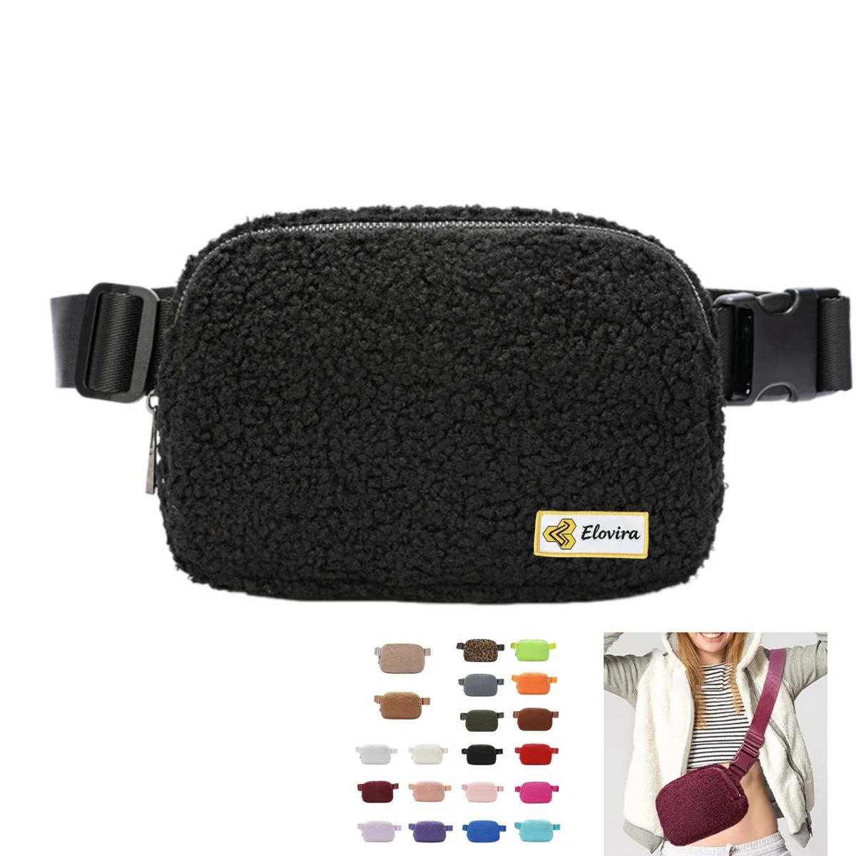 Soft Fuzzy Fleece Fanny Pack 1