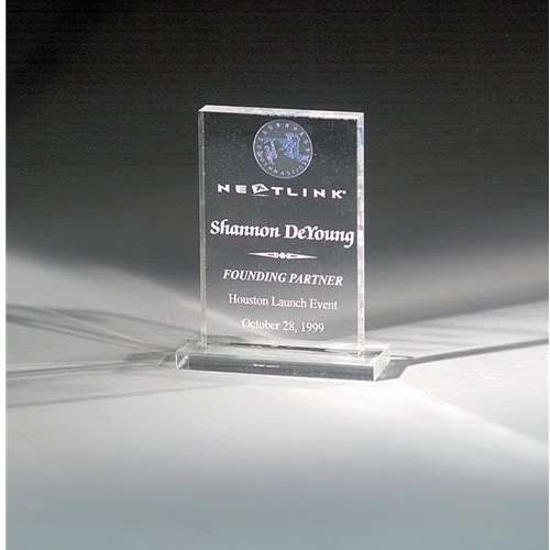 Acrylic Rectangle Award On Base 1
