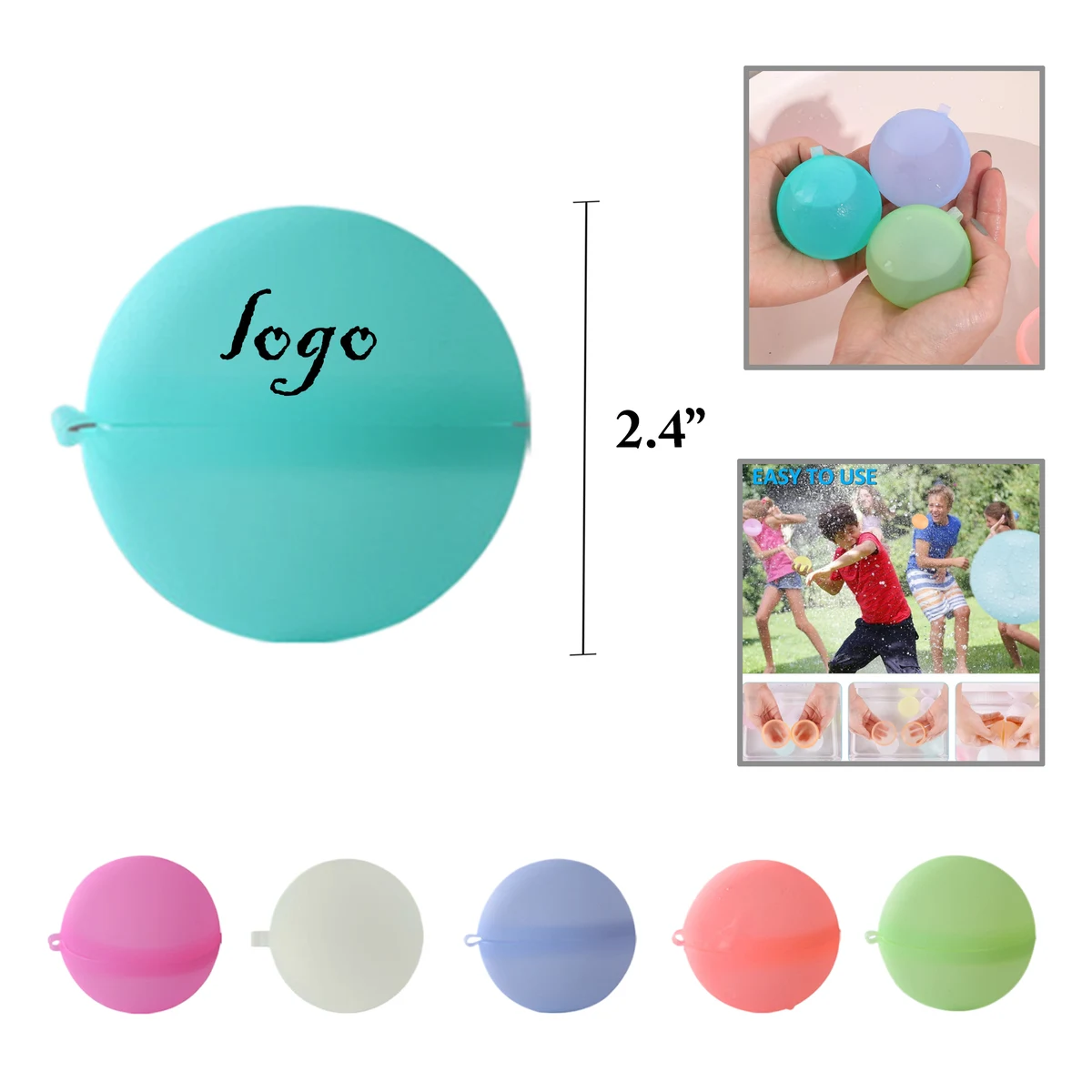MOQ100 Silicone Water Balls for Playtime Fun 1