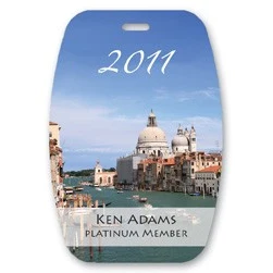 Full Color Name Badge w/ Personalization (3.125"x4.675") Arched Rectangle 1