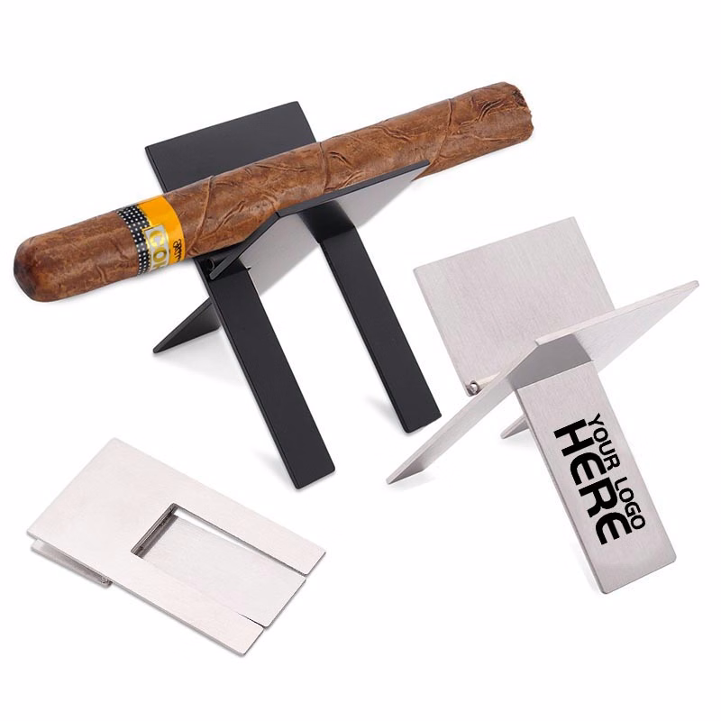Foldable Cigar Holder With Leather Case