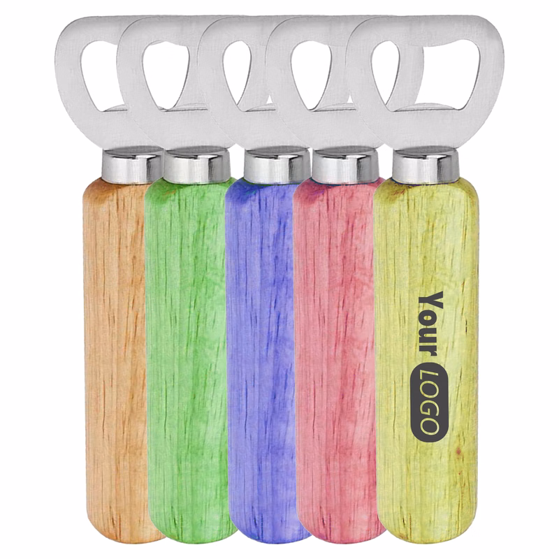 Stainless Steel Durable Wooden Handle Bottle Opener For Personalized Branding