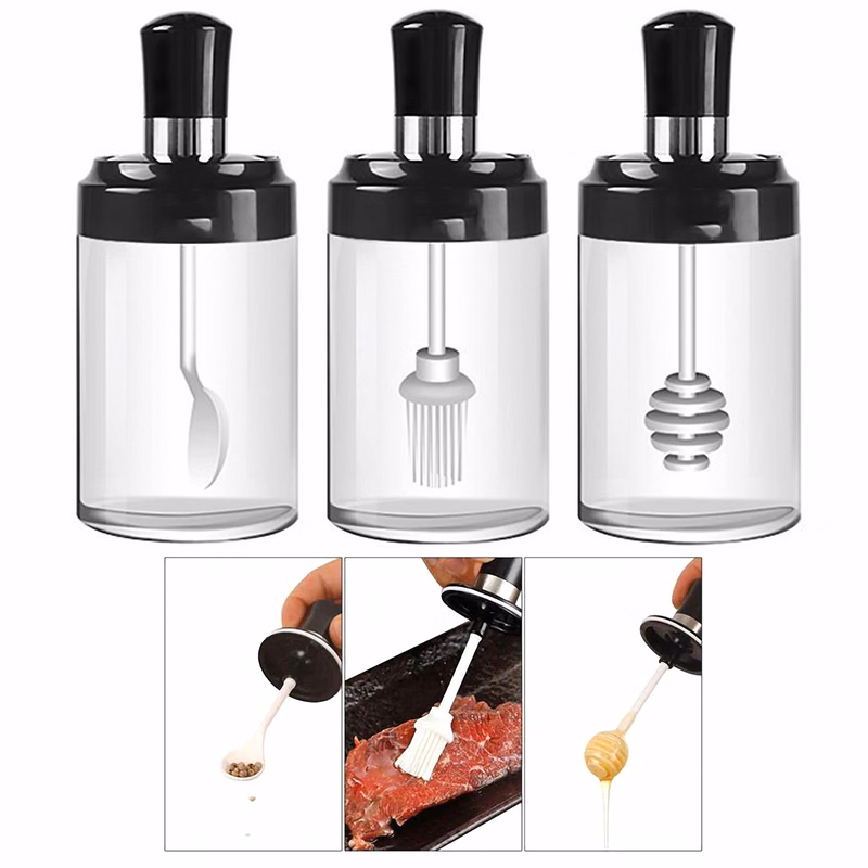 Refillable Seasoning Bottle with Spoon Cap