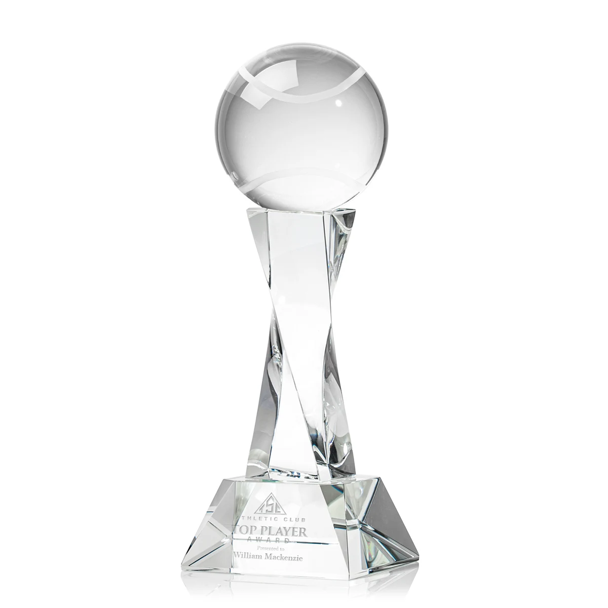 Tennis Ball Award on Langport Base - Clear 1