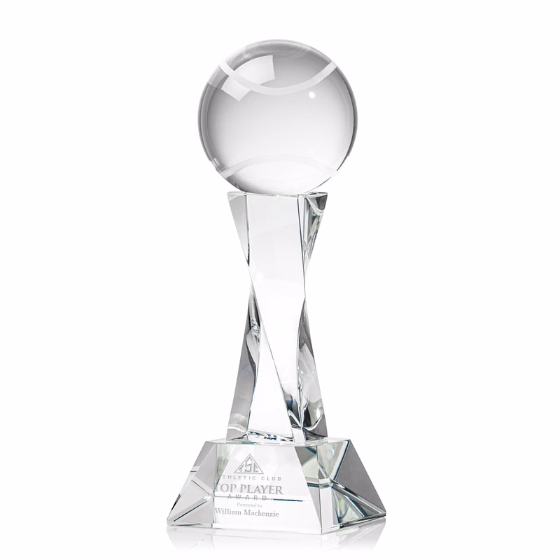 Tennis Ball Award on Langport Base - Clear
