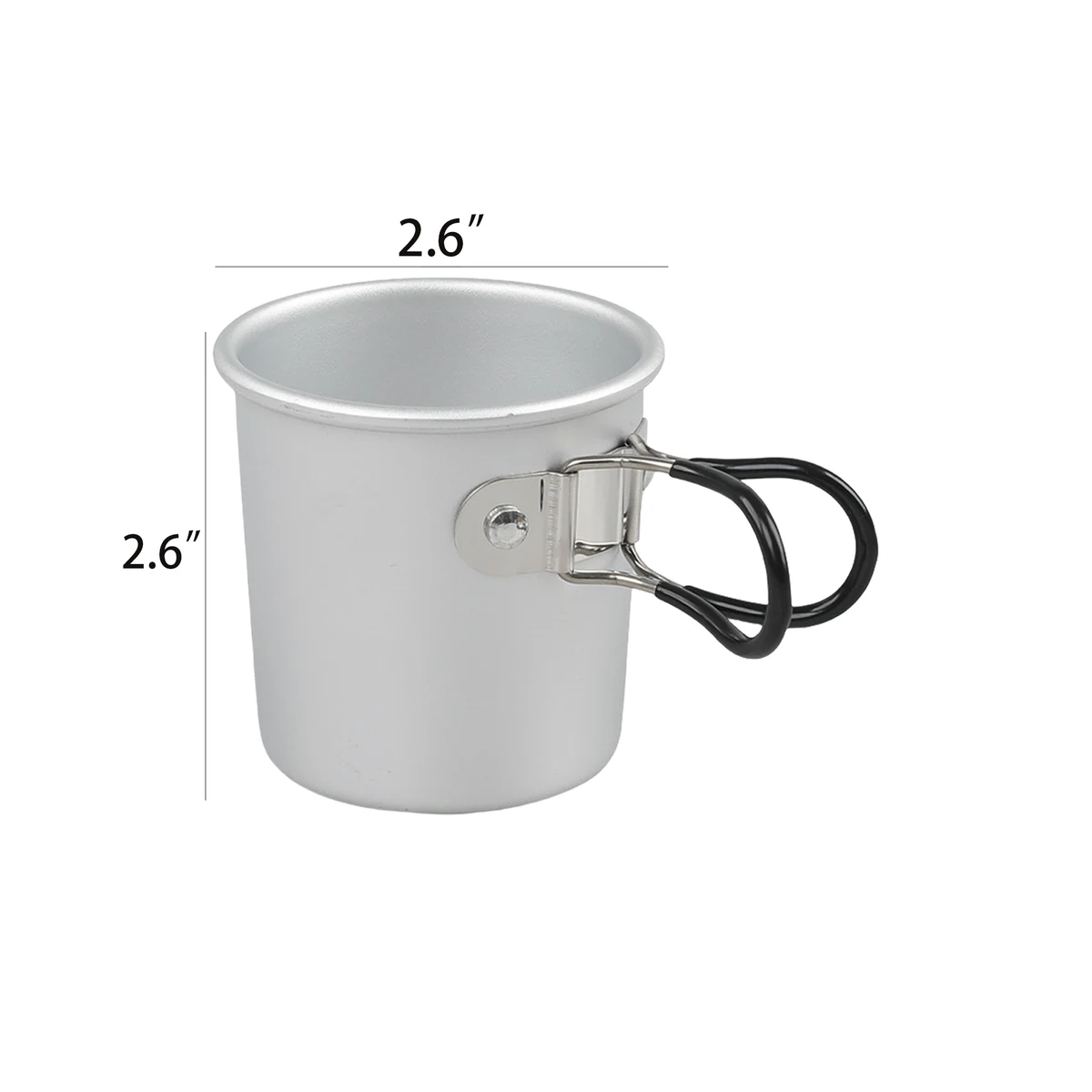 10oz Outdoor Aluminum Alloy Cup With Foldable Hnadle 1
