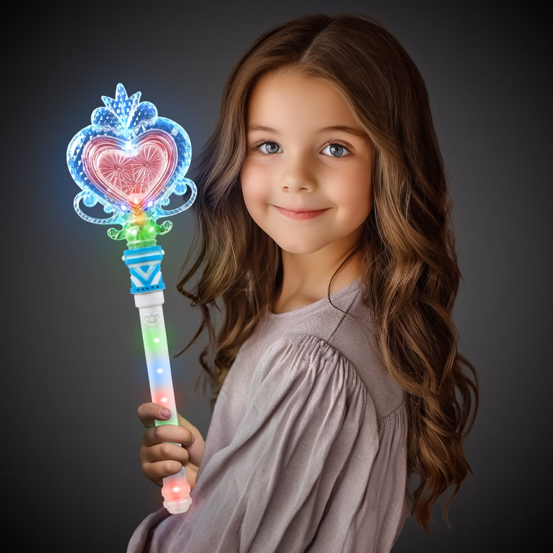 LED Heart Wand with Light-Up Handle