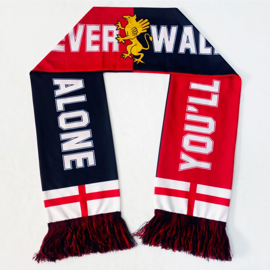 Full Sublimation Polyester Knit Scarf with Tassle - 57"x6.7" 1