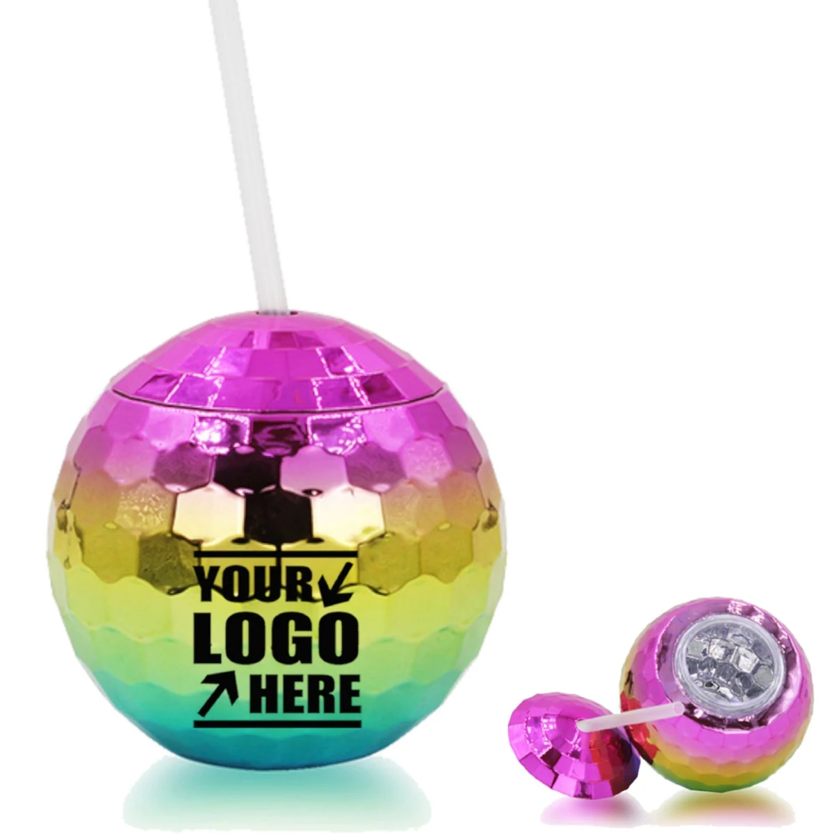 20 OZ Disco Ball Cup With Straw 1