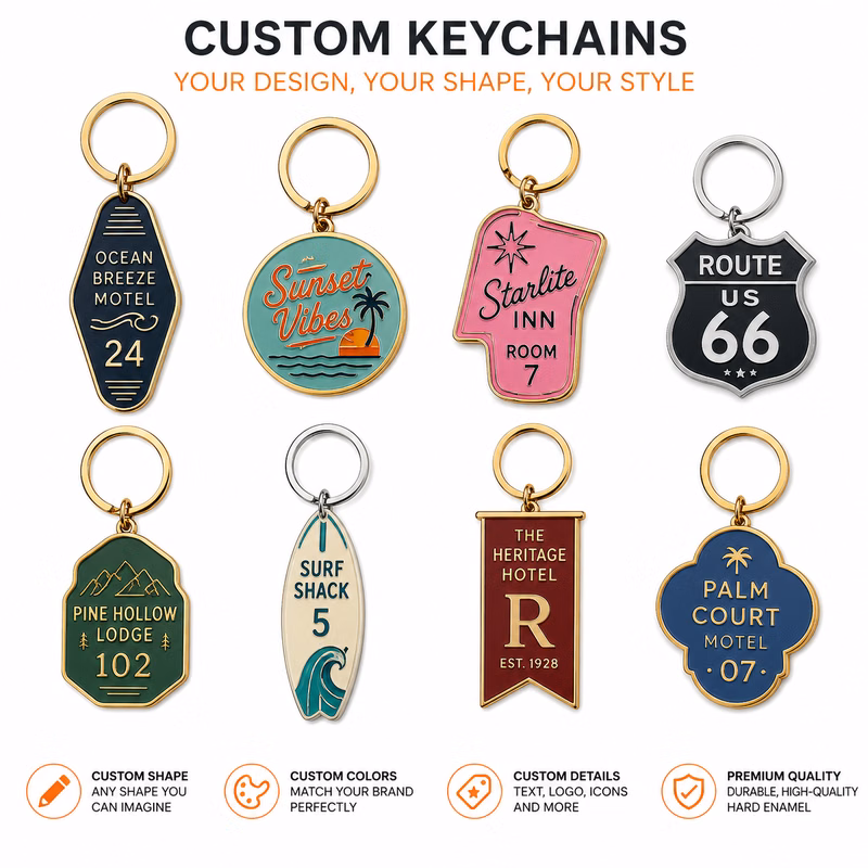 Bonita Custom Die-Struck Enamel Key Fob