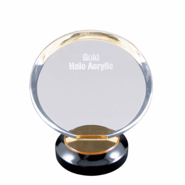 8" Gold Halo Acrylic with Base Award