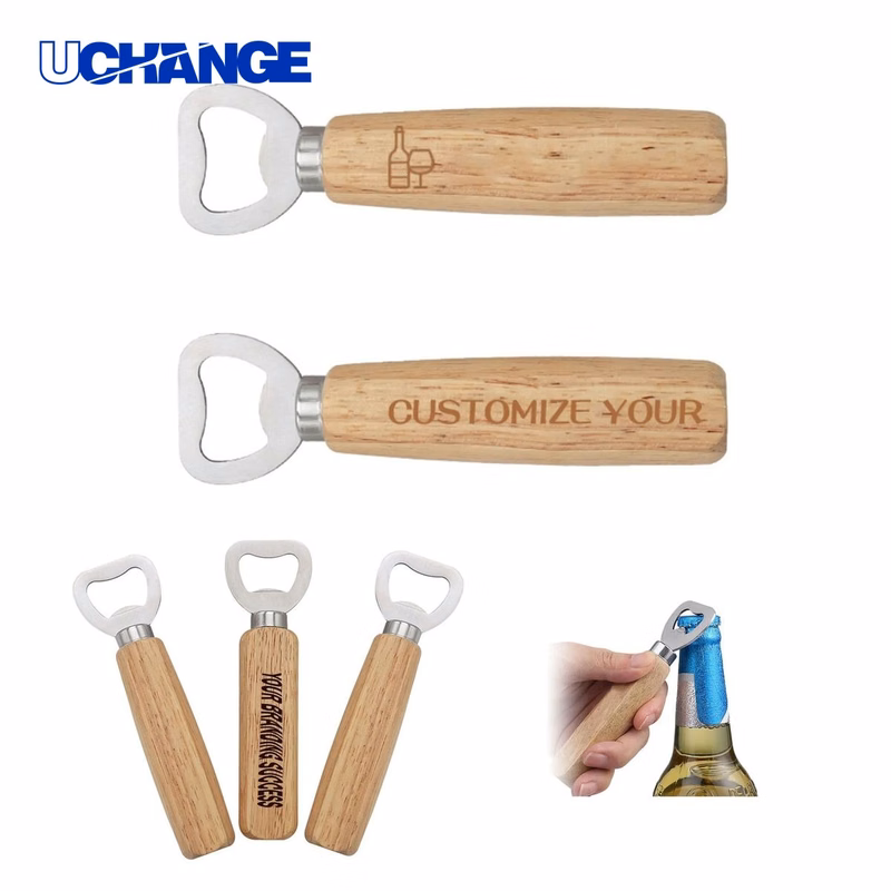 Reusable Natural Wooden Bottle Opener Tool