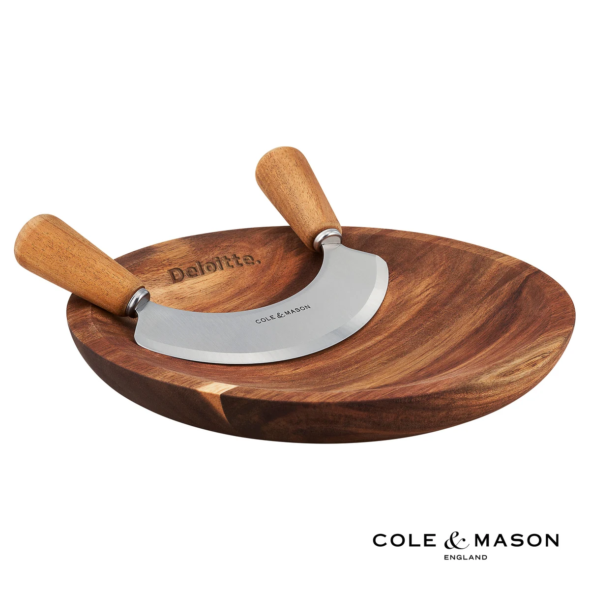 Cole & Mason™ Ashden Herb Mezzaluna w/Chopping Board 1