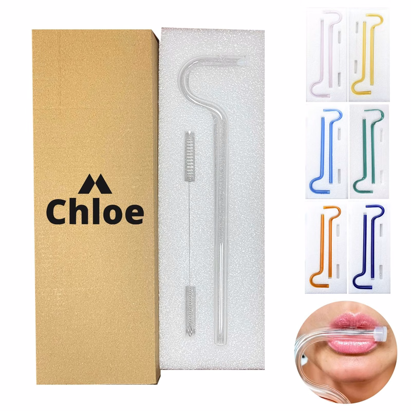 Anti wrinkle glass straws