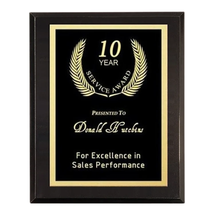 Double Plate Lasered Plaque-Black Gloss 1