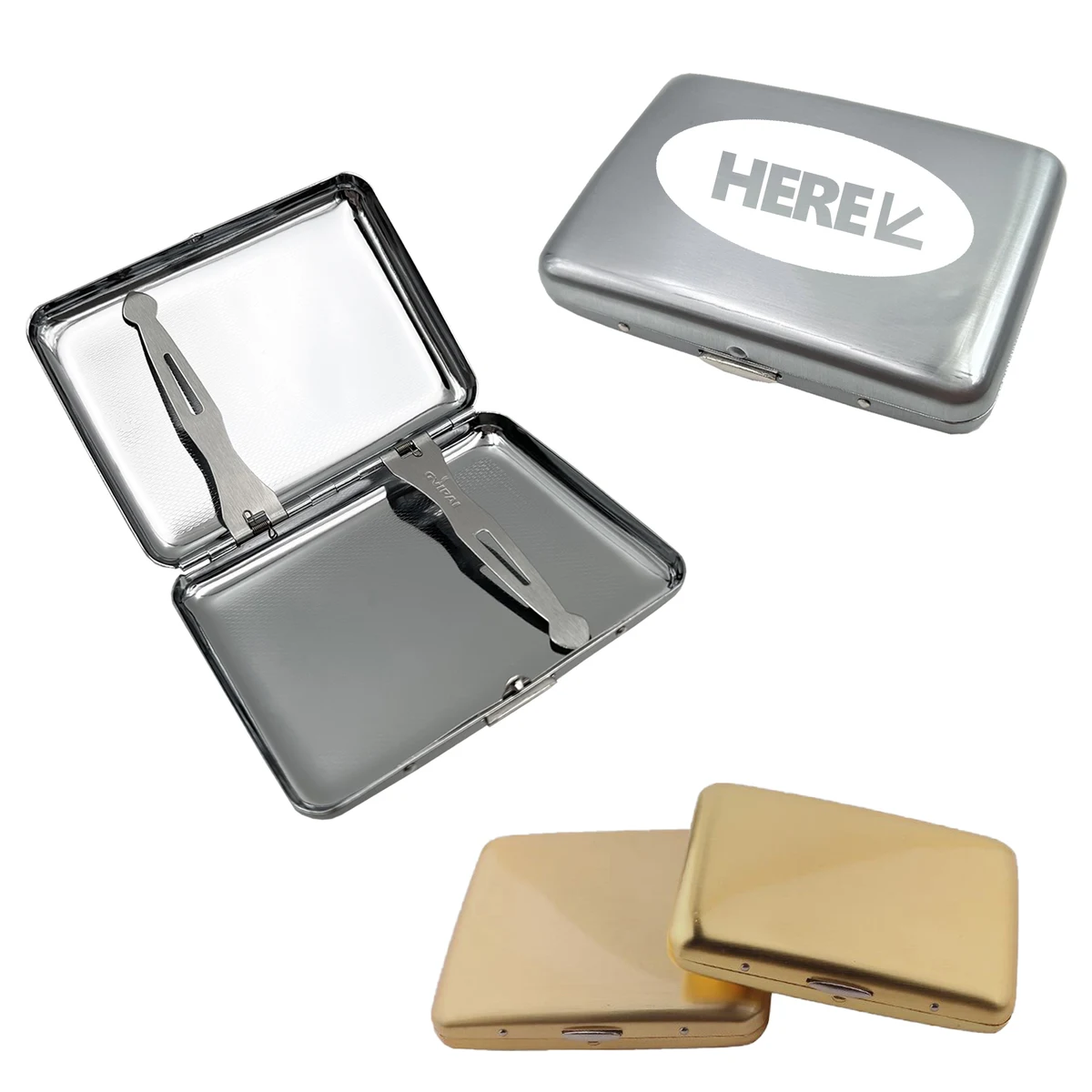 High-Quality Stainless Steel Cigarette and Business Card Case 1