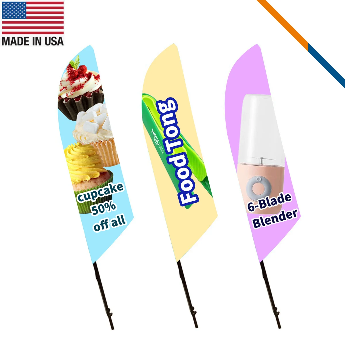 10' Kynor Double-Sided Angle Flag 1