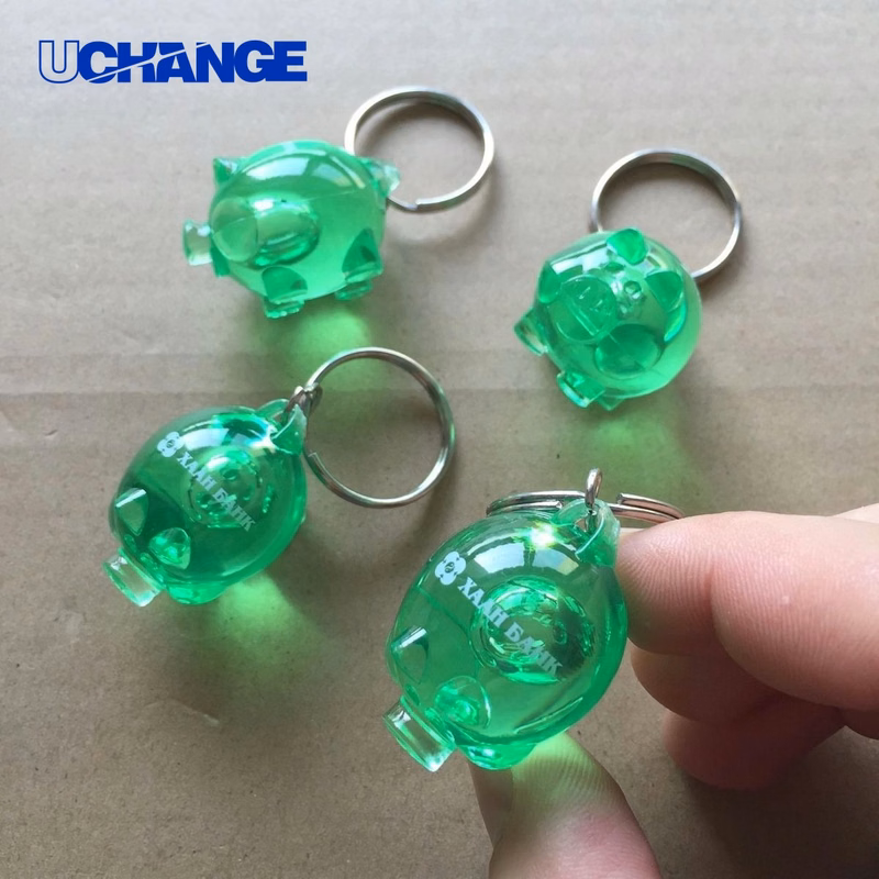 Clear Acrylic Pig Keychain Ornament for Events