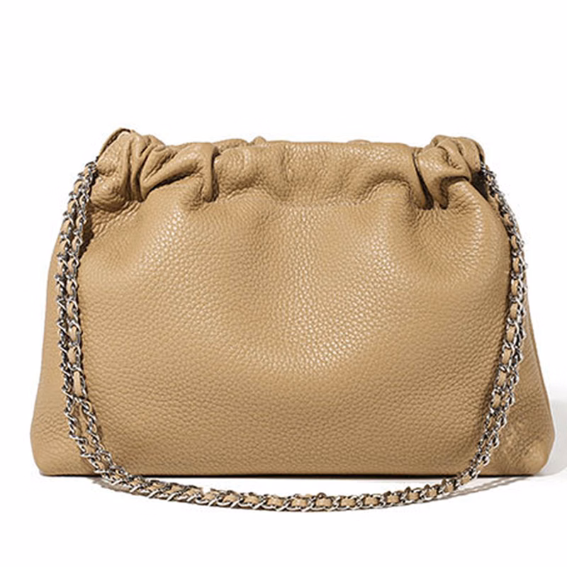 Genuine leather Bucket Shoulder Bag