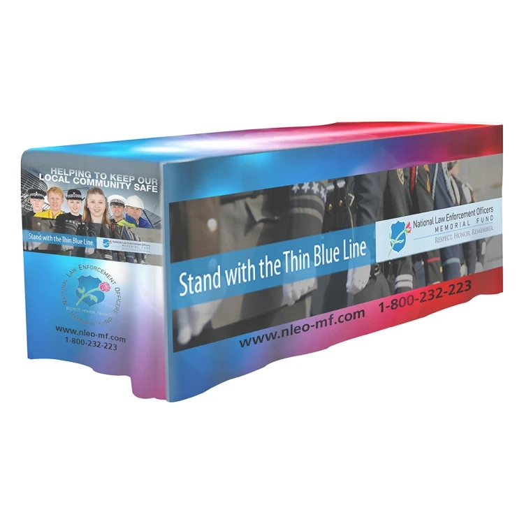 "Omaha OS Eight" 4-Sided Fitted Style Table Covers All Over Full Color Dye Sublimation Imprint - Fit 1